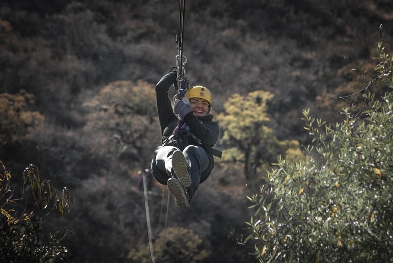Zip Lining through Rainforest